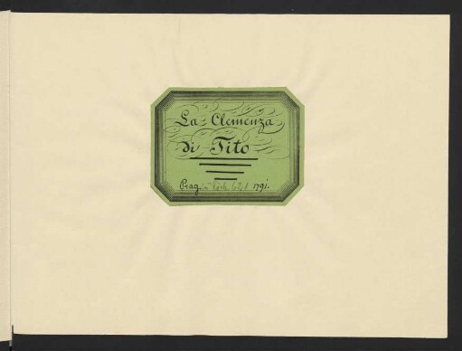 La clemenza di Tito. Skizzen; KV 621
