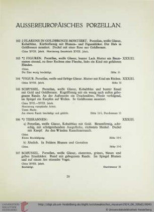 Aussereuropäisches Porzellan (Nr. 182-207)