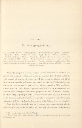 Capitolo II. Notizie geografiche