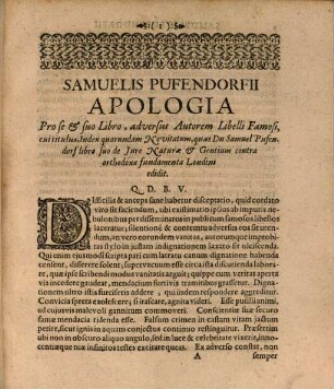 Eris Scandica qua adversus libros de iure naturali et gentium obiecta diluuntur