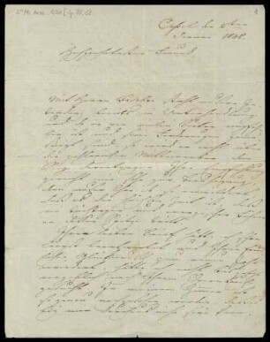 Brief von Louis Spohr an Richard Wagner