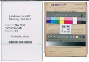 Entnazifizierung Maria Kirchhofs , geb. 05.05.1890 ()