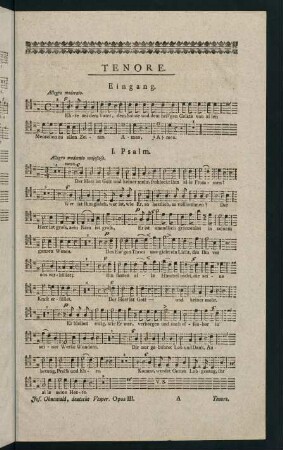 1-6, Tenore. Deutsche Vesper, Hymne und 4 Antiphonen