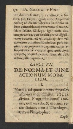 Caput VII. De Norma Et Fine Actionum Moralium.