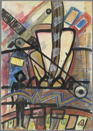 Ohne Titel [Transmissionsblatt mit Figur]