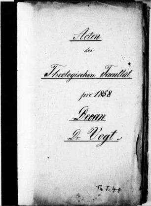 Dekanat Carl August T. Vogt