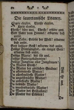 Die lauretanische Litaney.