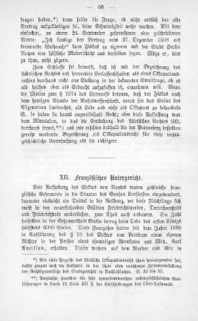 XII. Französisches Untergericht