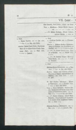VII. Haupt-Stamm