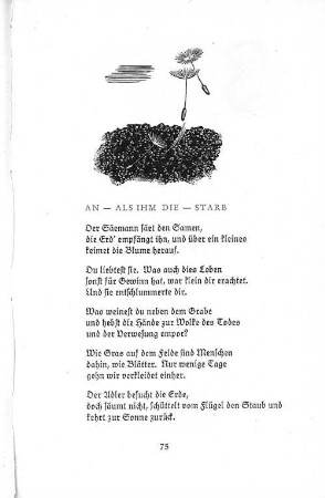 An - als ihm die - starb
