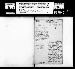Stiftungssachen: Kapitalaufnahmen, Oberamt Cannstatt