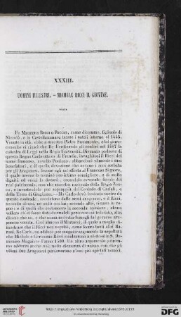 XXXIII. Uomini illustri. - Michelle Ricci il Giovine
