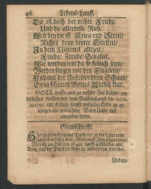 Grabschrifft.