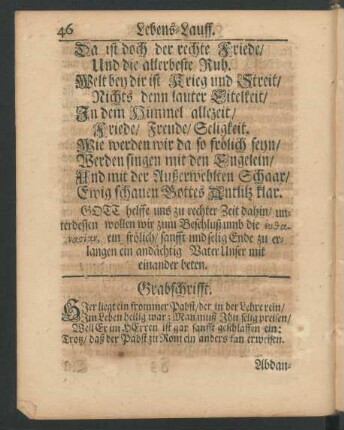 Grabschrifft.