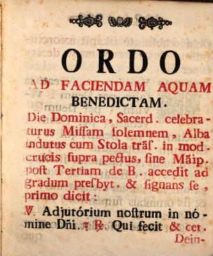 Ordo Ad Faciendam Aquam Benedictam