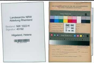 Entnazifizierung Helene Hilgeland , geb. 05.02.1894 ()