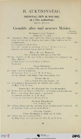 Gemälde alter und neuerer Meister (Nr. 215-266)