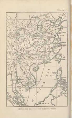 Sketch-map showing the author's route