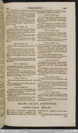 Psalmi LXXXII. Dispositio. Magistratus negligens. Judices Dii