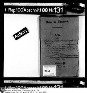 Erneuerte Grundstücks- und Abgabenverzeichnisse der schatzpflichtigen Stätten im Amt Vörden, Flecken Vörden