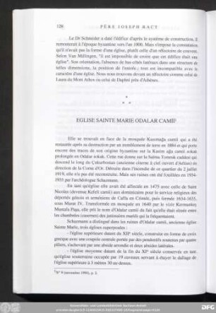 Eglise Sainte Marie Odalar Camii