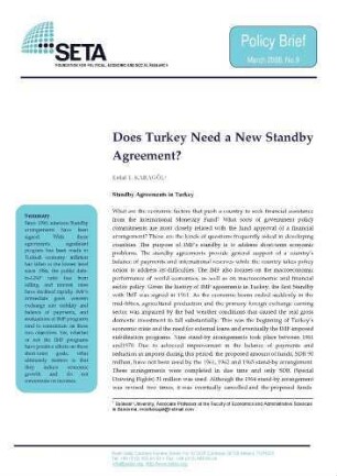 Does Turkey need a new standby agreement?
