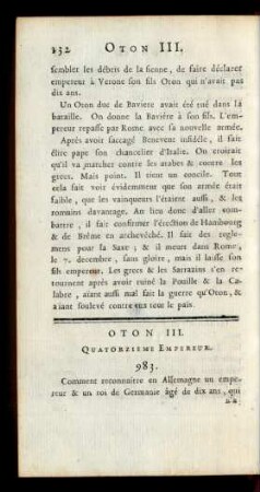 Oton III. Quatorzieme Empereur.