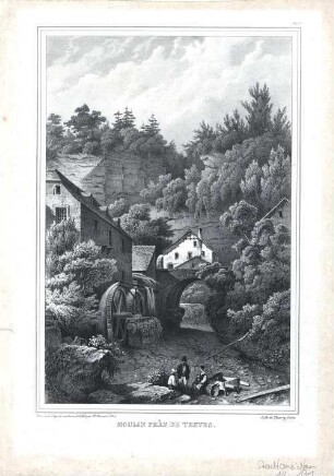 [Teilansicht von Trier - Pallien mit seinen Mühlen] : Moulin près de Treves
