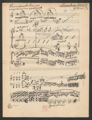 Sonatina seconda. Skizzen; KinBu 259