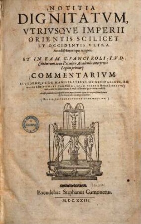 Notitia dignitatum, utriusque imperii orientis scilicet et occidentis ultra Arcadii Honoriique tempora