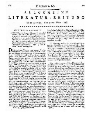Eckard, F. S.: Ueber die Bibel und deren Geschichte. St. 1-2. Lübeck: Donatius 1785-86