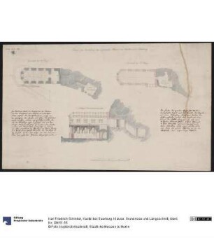 Kastel bei Saarburg. Klause. Grundrisse und Längsschnitt