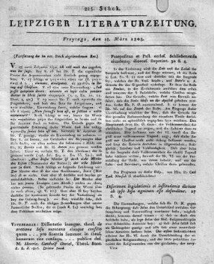 Discrimen legislationis et institutionis divinae ab ipso lesu agnitum esse defenditur. 27 S. 4.