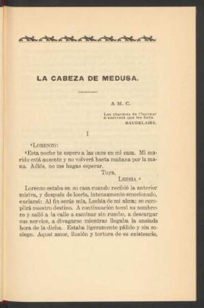 La cabeza de Medusa.