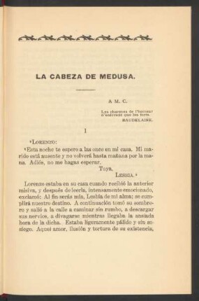 La cabeza de Medusa.