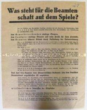 Propagandaflugblatt der Deutschen Staatspartei zur preußischen Landtagswahl 1932