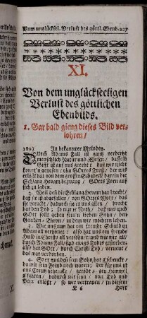 XI. Von dem unglückseeligen Verlust des göttlichen Ebenbilds