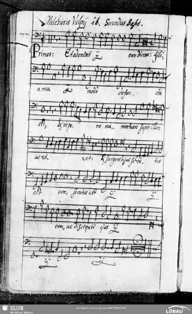 77 Melchior Vulpius: Primas quidam venit ad Jesum