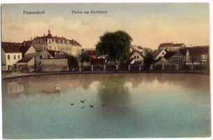 Paunsdorf. Partie am Dorfteich