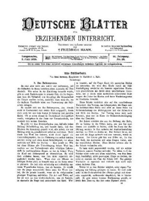 Die Stillarbeit : (Fortsetzung)