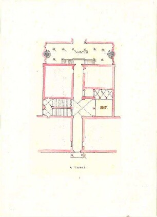 Gärtner, Friedrich von; Tivoli (Latium, Italien); A Tivoli - Grundriss