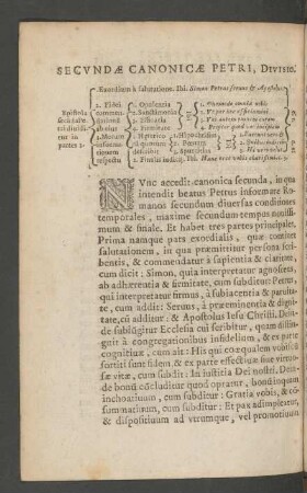 Secundae Canonicae Petri, Divisio.