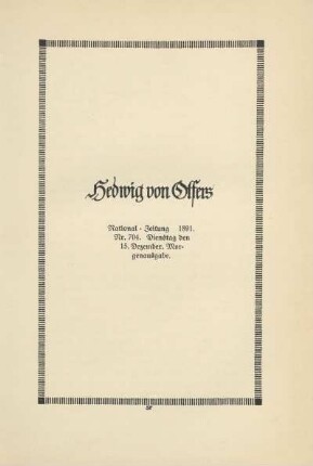 Hedwig von Olfers