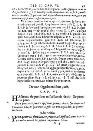 Cap. VI. De non Quadrantalibus puris.