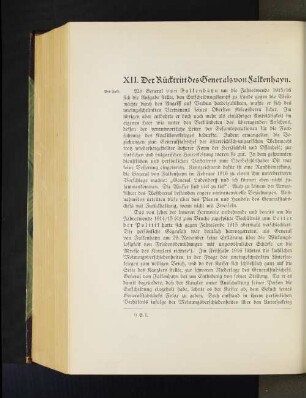 XII. Der Rücktritt des Generals von Falkenhayn.