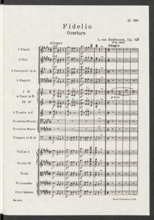 Fidelio : Overture to the opera : op. 72b
