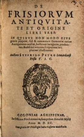 De Frisiorum antiquitate et origine : libri tres