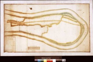 Geometrischer Plan über die Wettenburg oberhalb Kreuzwertheim zwischen dem Main gelegen (Inselkarte)