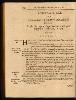 Disputatio LXI. - LXIIX.