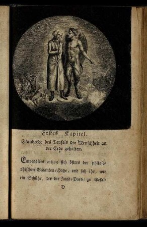 Erstes Kapitel. Standrede des Teufels der Menschheit an der Erde gehalten. - Zweites Kapitel, Teuflischer Magnetismus.